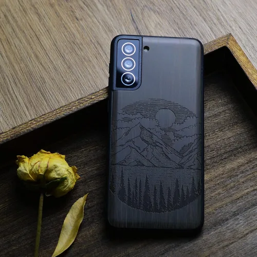 Vista 8 de Carveit Funda de madera para Galaxy S21 Plus [madera natural y TPU suave] a prueba de golpes, funda protectora de madera única híbrida compatible