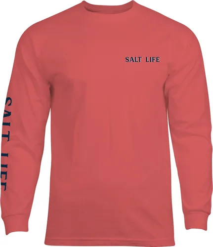 Vista 2 de Salt Life All Waters - Camiseta de manga larga con cuello redondo para hombre