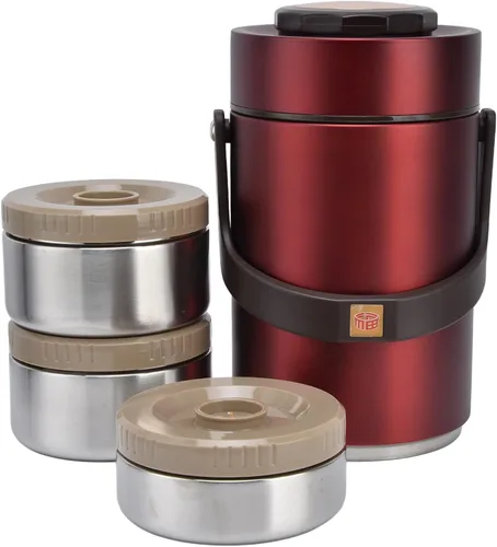 Vista 10 de Qiilu Termos para Comida Caliente 24 Horas 304 Acero Inoxidable 2.3L Termos Para Comida Caliente 24 Horas 304 Caja de almuerzo al vacío 3 capas