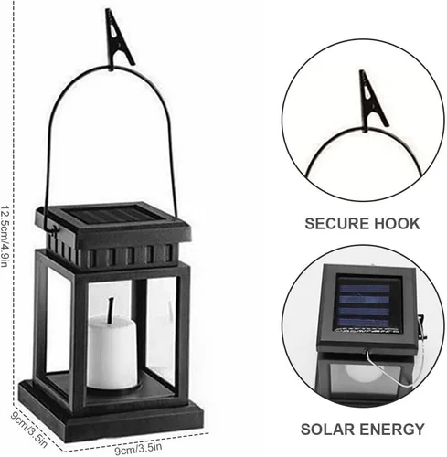 Vista 8 de 2 luces solares para exteriores, lámpara de mesa solar impermeable para colgar iluminación LED portátil, utilizada para decoración de jardines