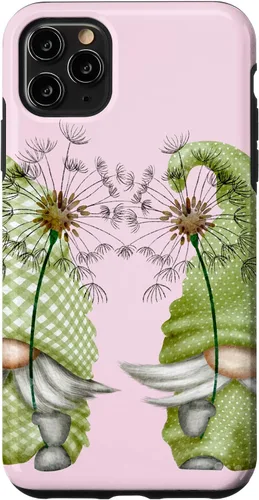Vista 13 de Gnomos de primavera de diente de león para iPhone 16 para mujeres y divertido estuche de jardinero
