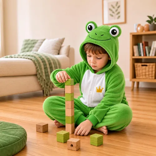 Vista 4 de Disfraz de rana para niños, disfraz de animal de Halloween