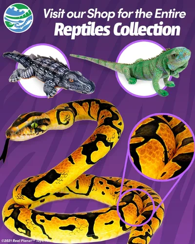 Vista 4 de Real Planet Peluche de Iguana de 30 pulgadas, lagarto realista de iguana verde para niños, más de 2 pies, animales salvajes de peluche, súper suave