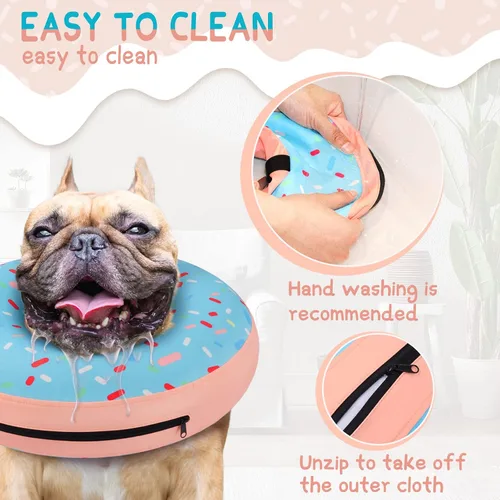 Vista 5 de Supet - Collar isabelino inflable para recuperación, posoperatorio