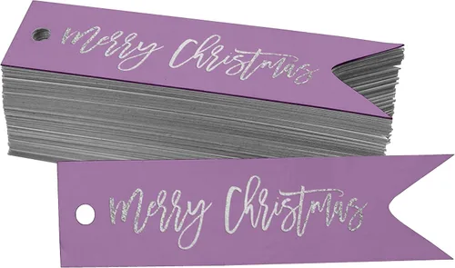 Vista 27 de Etiquetas colgantes con texto en inglés «Merry Christmas» para botellas de papel de aluminio, paquete de 50 unidades Aqua Blue
