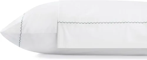 Vista 12 de Fundas de almohada 100% algodón percal con encaje fluer tamaño Queen/estándar, color blanco, 2 piezas de fundas de almohada, ropa de cama fuerte
