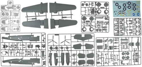 Vista 4 de Premium Hobbies B-25C/D Rough Raiders 1:48 Modelo de plástico Kit de avión 139V