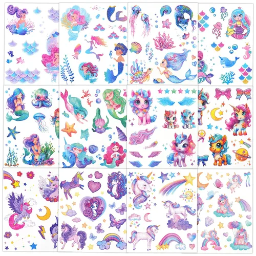 Vista 7 de Ozepao Tatuajes temporales con purpurina de dinosaurio para niños, 160 estilos, recuerdos de fiesta de dinosaurio, suministros de fiesta