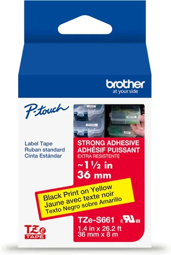 Vista 12 de Brother P-touch TZE-FX251 - Cinta laminada flexible-ID de 2.5 cm de ancho, negro sobre blanco, ideal para envoltorios de cables y señalización