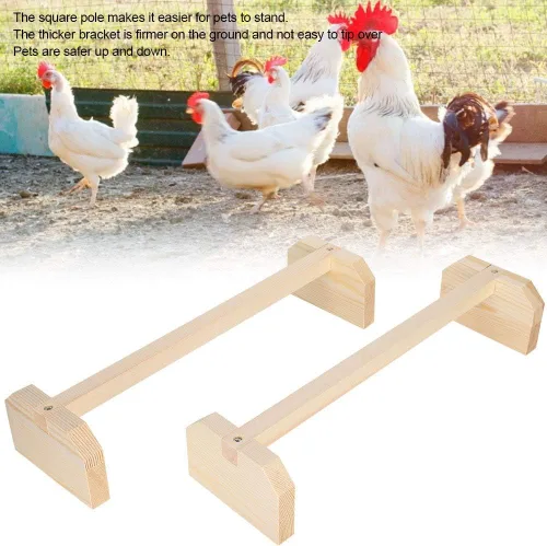 Vista 4 de TOPINCN Soporte de madera para pollo, perca de pollo, soporte de madera para pollo y loro grande, 2