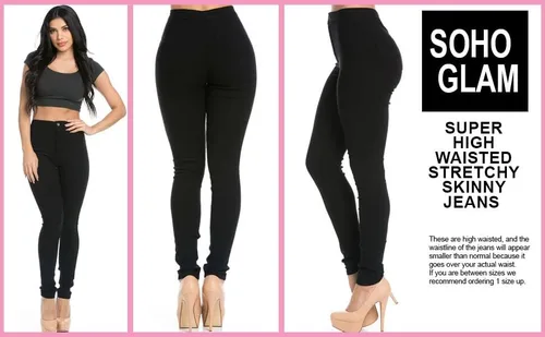 Vista 6 de SOHO GLAM - Jeans elásticos entallados con cintura superalta, para mujer (S-3XL)
