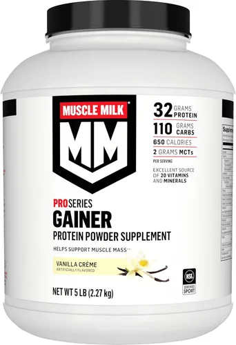 Vista 8 de Muscle Milk Gainer Proteína en Polvo, Chocolate, 32g Proteína, 5 Libras