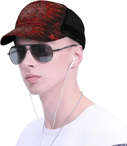 Vista 5 de Morbid Metal Band Angel Adjustable Baseball Cap Breathable Men's Mesh Fishing Hat Snapback Trucker Hat Comfort Suitable for Outdoors Such as Beach