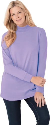 Vista 5 de Woman Within Camiseta de manga larga perfecta para mujer con cuello alto falso