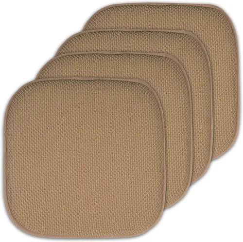 Vista 26 de Sweet Home Collection Cojines de espuma viscoelástica para silla, antideslizantes, diseño de panal de abeja, 16 x 16 pulgadas, paquete de 2