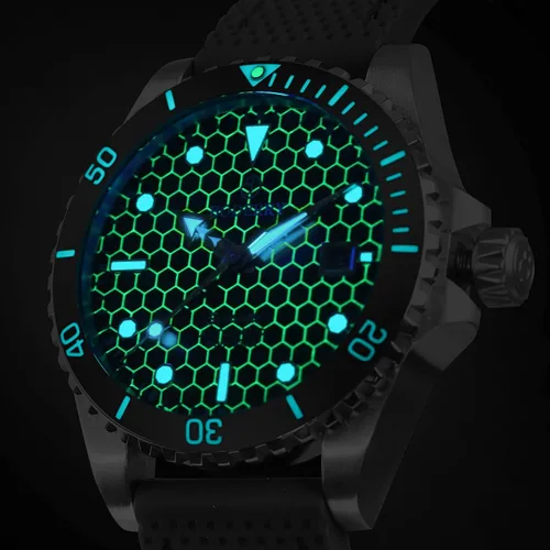 Vista 4 de BODERRY Relojes de buceo automáticos japoneses originales para hombre, caja de titanio con cristal de zafiro, reloj de pulsera mecánico impermeable