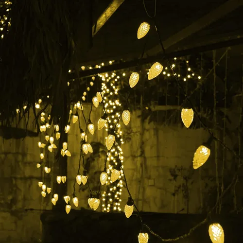 Vista 5 de Dazzle Bright - Tira de luces LED C9 para Navidad de 66 pies con 100 luces, cable verde impermeable y conectable, luces de hadas, luces de Navidad