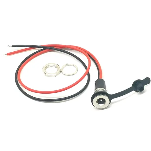 Vista 3 de Paquete de 5 adaptadores de cable de carga hembra DC-099 DC de montaje en panel hembra de 0.217 x 0.098 in con conector de enchufe de alimentación