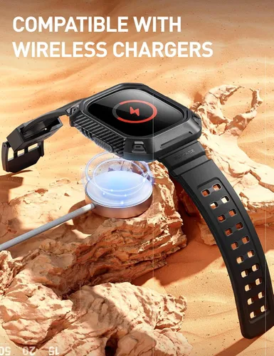 Vista 5 de SUPCASE Funda para Apple Watch Ultra con correa (Unicorn Beetle Pro), [2 protectores de pantalla] [protección contra caídas de grado militar] Funda