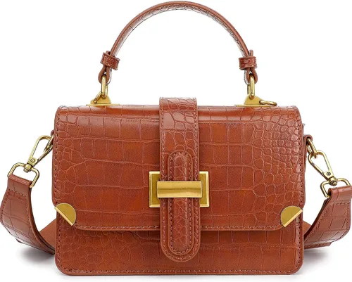Vista 11 de LL LOPPOP Bolsos de hombro con asa superior para mujer, elegantes y pequeños, de cuero, estilo cartera