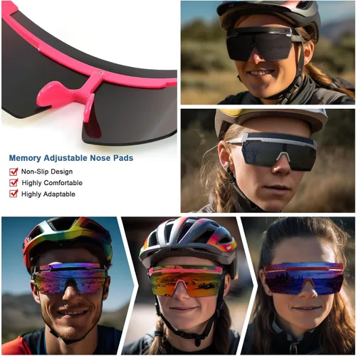 Vista 3 de Karsaer Vision Sport Shield Sunglasses for Men Women Cycling Hiking Golf Visor Baseball Volleyball Sports Outdoor