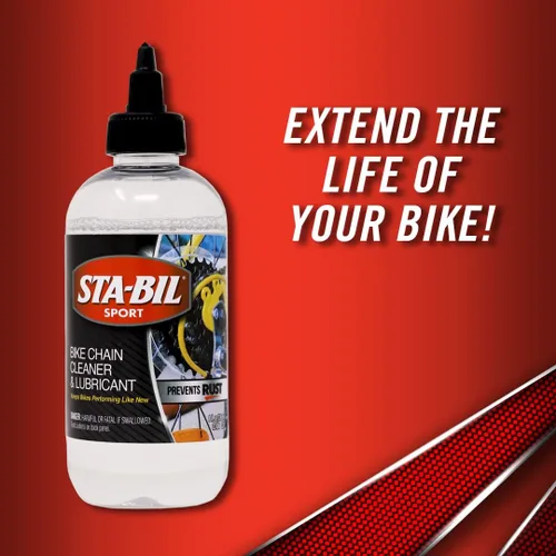 Vista 5 de STA-BIL SPORT Limpiador y lubricante para cadenas de bicicleta: evita el óxido en cadenas, cables y desviadores, lubricante premium, fácil