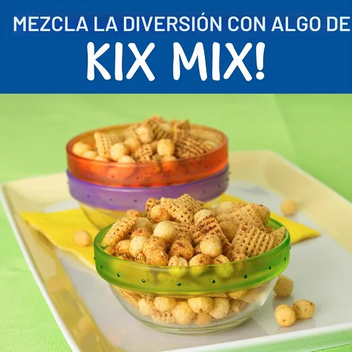 Vista 6 de Kix Cereal de desayuno de grano entero, bolitas de cereal de maíz crujientes, tamaño familiar, 18 oz