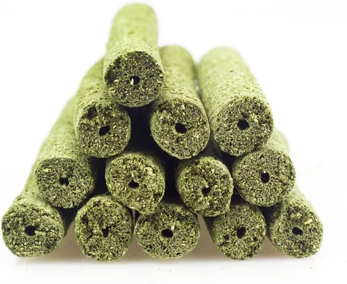 Vista 2 de Timothy - Palitos de heno, 20 unidades, juguetes molares de conejo, conejillo de indias, masticables naturales para dientes, hechos a mano, conejo