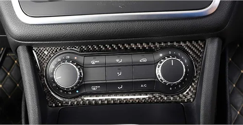 Vista 6 de x xotic tech Interruptor de control de aire acondicionado, marco de fibra de carbono real, compatible con Mercedes Benz A180 CLA180 CLA200 CLA250