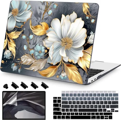 Vista 9 de Teryeefi Compatible con MacBook Air de 13 pulgadas A2337 M1 Chip A2179 A1932 (versión 2018-2020), funda protectora delgada + cubierta de teclado