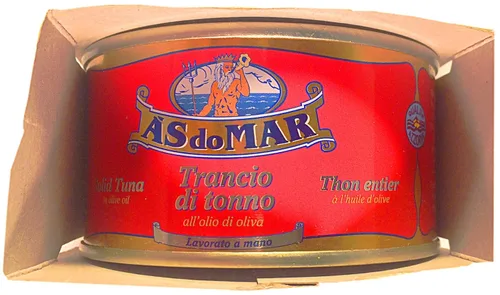 Vista 2 de A'S do MAR, Atún sólido en aceite de oliva (paquete de 3), importado de Portugal, 7.05 oz (cada uno)