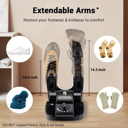 Vista 3 de Dr Prepare - Secador de botas secador de guantes y calentador de botas con soplador de calor estante y temporizador ajustable portátil diseño
