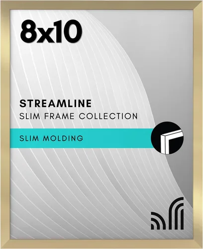 Vista 9 de Americanflat Portarretratos de 3 x 3 con cristal transparente pulido, colección Streamline, marco cuadrado de borde fino para exhibición de mesa
