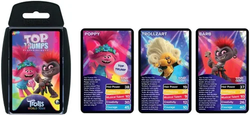Vista 5 de Top Trumps Juego de cartas Trolls 2 - Juegos familiares para niños y adultos - Juegos de aprendizaje - Juegos de cartas para niños 2 y más