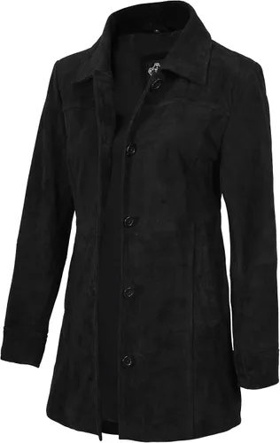Vista 7 de Decrum Real Lambskin 3/4 Length Leather Jacket Car Coat Style for Women Beige