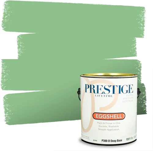 Vista 85 de PRESTIGE Pintura exterior e imprimación en uno, aloe, plano, 1 galón