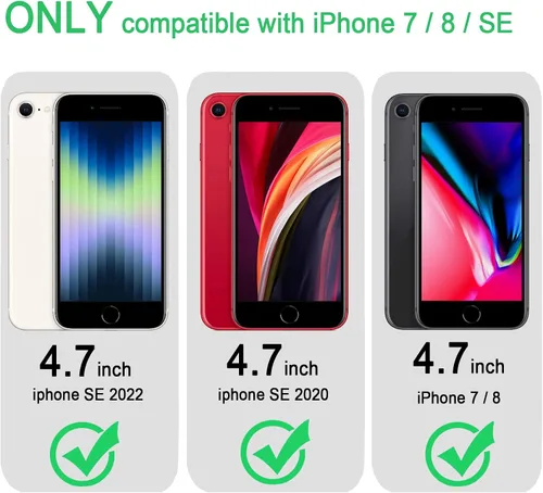 Vista 2 de JJGoo Funda compatible con iPhone SE 2022/2020, compatible con iPhone 7 8, transparente, suave, transparente, a prueba de golpes, delgada, delgada
