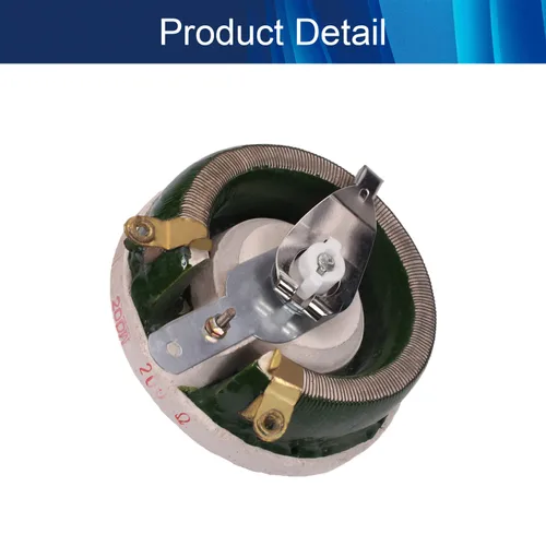 Vista 4 de Potenciómetro de alambre de cerámica para heridas de alambre de cerámica de 200 W, 200 R, reóstato con perilla para ajuste de RPM de maquinaria