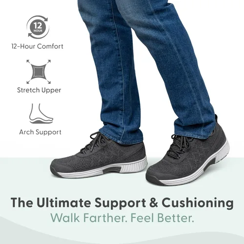 Vista 9 de Orthofeet Zapatillas ortopédicas de lava de punto para hombre