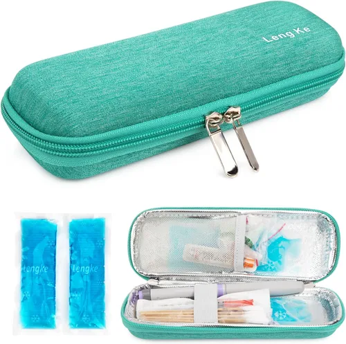 Vista 13 de YOUSHARES Bolsas de hielo para diabetes para bolsa de viaje con aislamiento de medicamentos, bolsas de hielo aprobadas por la TSA para estuche de 2