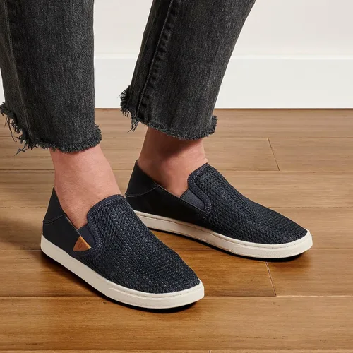 Vista 3 de OLUKAI Pehuea - Tenis sin cordones para mujer, zapatos casuales para uso diario, tacón caído y malla transpirable, ligeros y cómodos durante todo