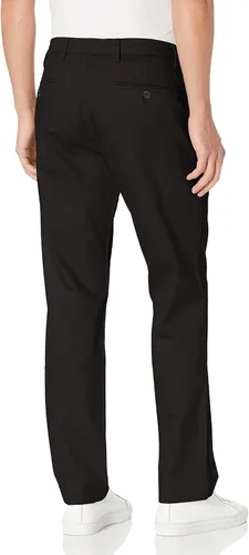 Vista 2 de Dockers Signature Lux Pantalones elásticos de algodón para hombre, ajuste recto D2, caqui