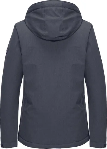 Vista 2 de Little Donkey Andy Chaqueta impermeable de esquí y snowboard para mujer, abrigo cálido resistente al viento con capucha desmontable