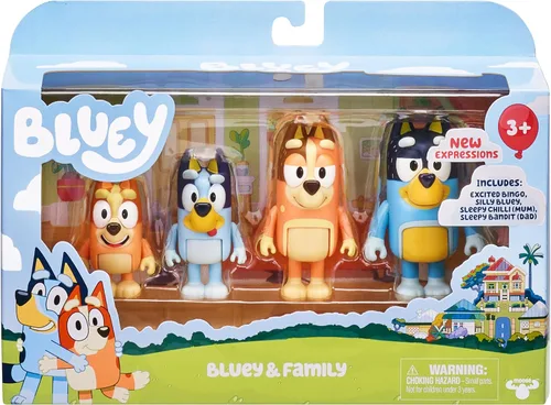 Vista 11 de Bluey Action Heroes - Juego de figuras de juguete de 2 unidades, figuras articuladas de personajes con figuras de karate y mochila propulsora