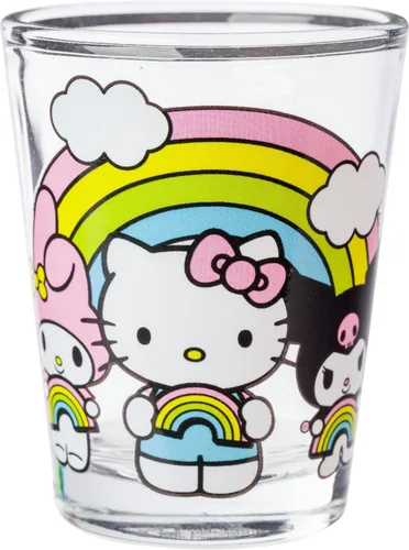 Vista 3 de Silver Buffalo Sanrio Hello Kitty and Friends Rainbow With Badtz-Maru, My Melody, Cinnamoroll, Kuromi, Little Twin Stars, Pochacco, Keroppi, Tuxedo
