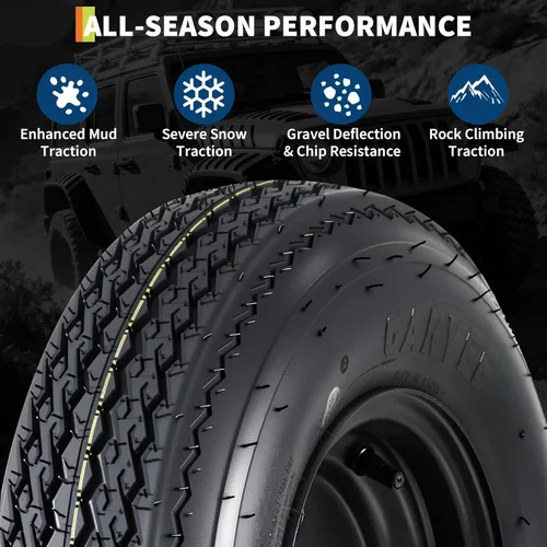 Vista 4 de Garvee 2-Pack 4.80-8 4.80x8 Trailer Tires with 8" Rims