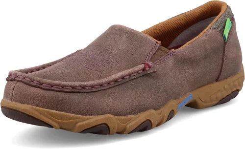 Vista 7 de Twisted X Mocasines de conducción para mujer, zapatos sin cordones para caminar con CellStretch Negro & gris
