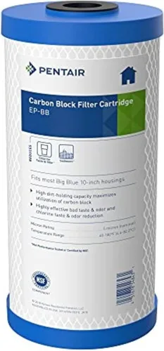 Vista 7 de Pentair Pentek EP-10 Filtro de agua de carbono, 10 pulgadas, cartucho de repuesto de bloque de carbono para debajo del fregadero con filtro