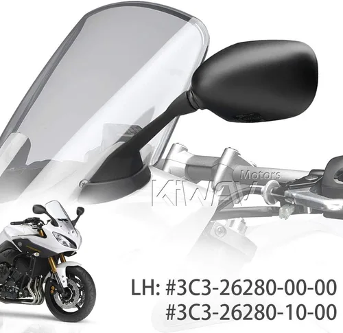 Vista 9 de KiWAV Espejo de repuesto OEM Street Legal E-Mark certificado FY288 compatible para Yamaha FZ1 (2006-2014) mano izquierda x1 pieza