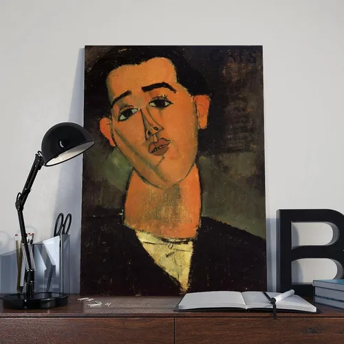 Vista 8 de DUYIGCR Juan Gris Portrait of Juan Gris Poster for Room Aesthetics Canvas Wall Art Poster And Print Frame-style 12x18inch(30x45cm)